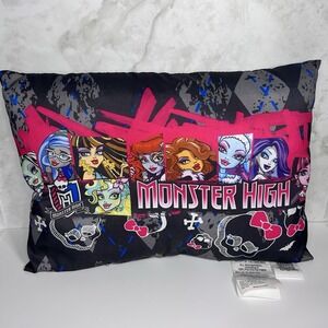 Monster High Decorative‎ Pillow Soft Plush  15" x 10" Pink Black